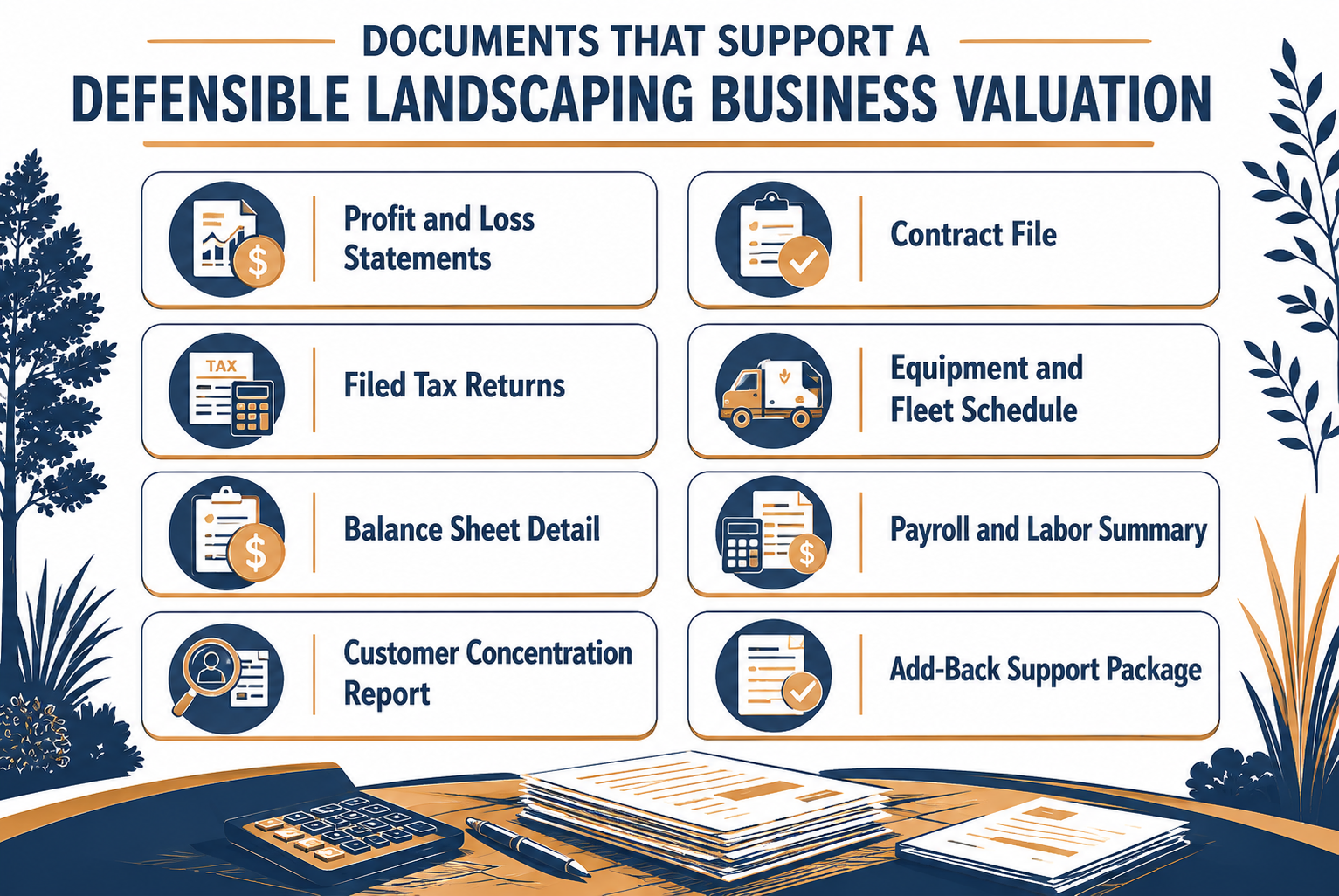 Documents That Support a Defensible Landscaping Business Valuation - UPDATED