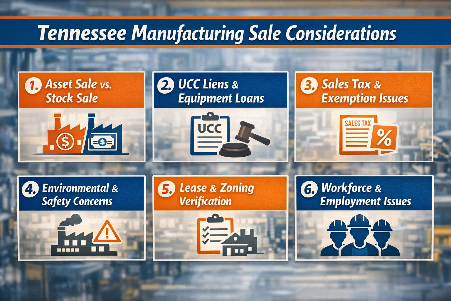Tennessee Rules and Transfer Issues That Affect a Manufacturing Business Valuation & Sale