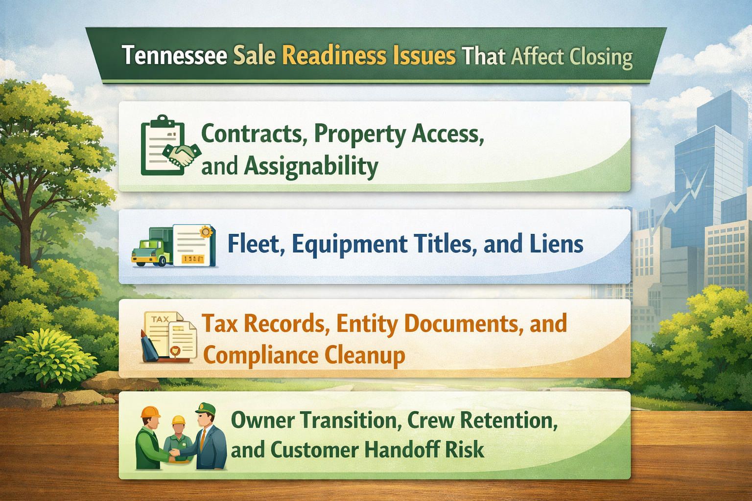 Tennessee Sale Readiness Issues That Affect Closing