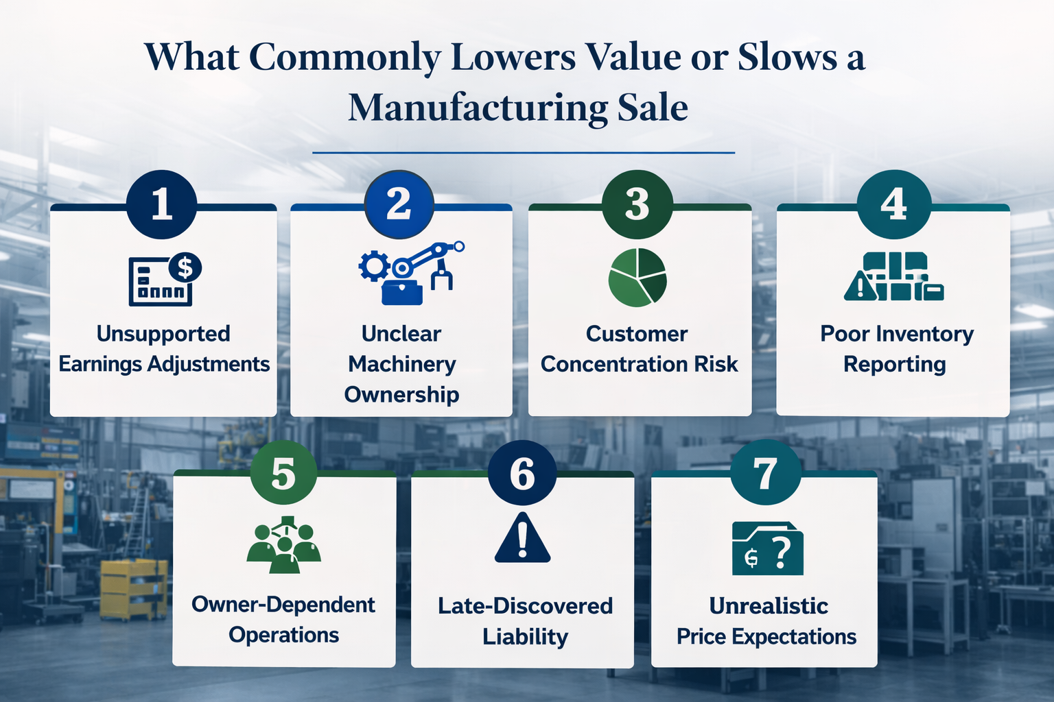 What Commonly Lowers Value or Slows a Manufacturing Sale
