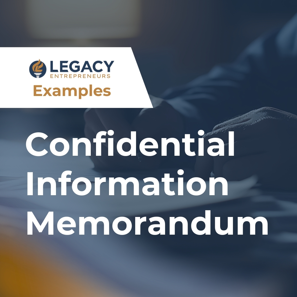 Confidential Information Memorandum