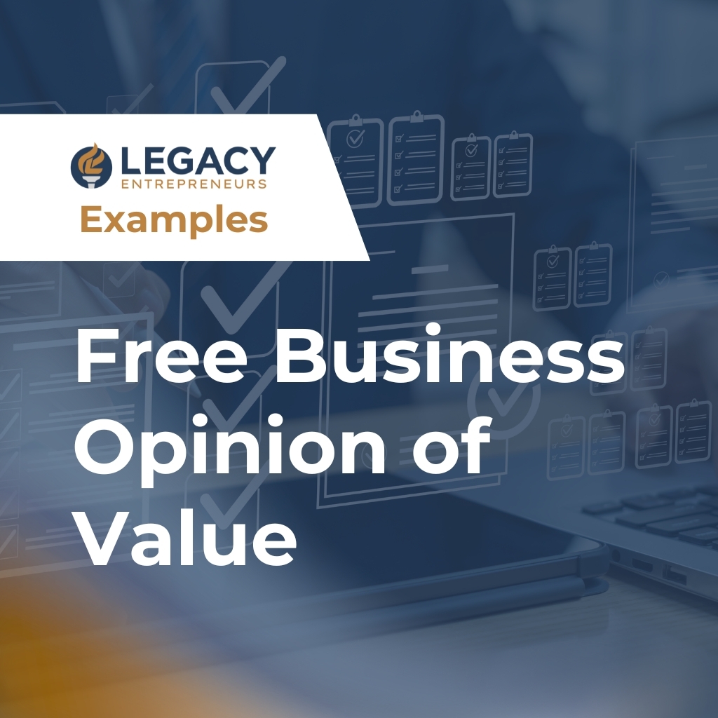 Free Business Opinion of Value